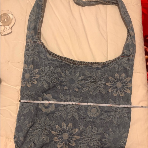 Miss Sixty Blue Floral Denim Shoulder Bag - Picture 7 of 8